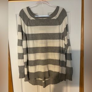 Maurices Gray Stripe Sweater Size XXL